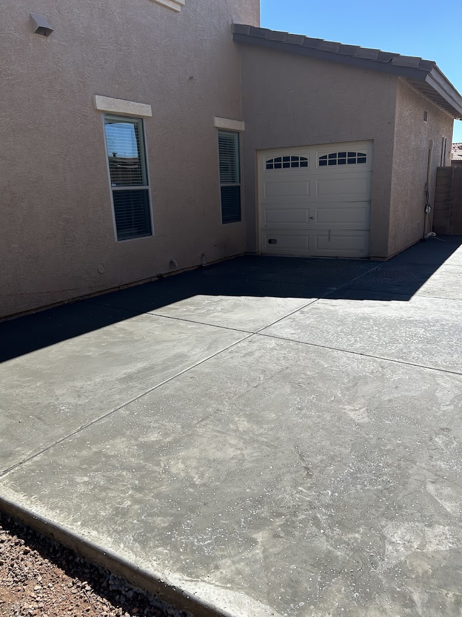 Concrete slab work in progress